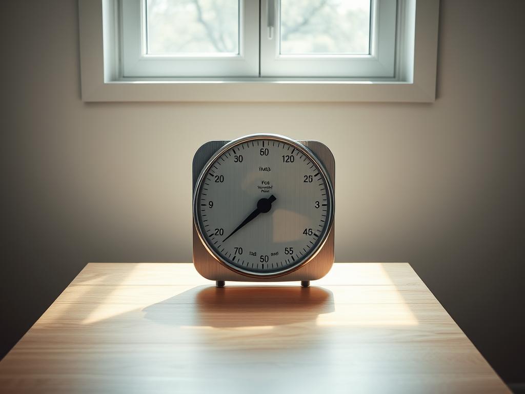 A serene, minimalist still life capturing the concept of weight loss in a single week. On a plain wooden table, an oversized analog scale stands prominently, its dial indicating a modest but significant amount of weight reduction. Soft, diffused lighting from an unseen window casts gentle shadows, creating a contemplative atmosphere. The scale's stainless steel surface gleams, inviting the viewer to ponder the balance between effort and achievable results. The composition is clean, allowing the scale to be the sole focal point, symbolizing the idea of "Wie viel kann man in einer Woche abnehmen". A serene, minimalist still life capturing the concept of weight loss in a single week. On a plain wooden table, an oversized analog scale stands prominently, its dial indicating a modest but significant amount of weight reduction. Soft, diffused lighting from an unseen window casts gentle shadows, creating a contemplative atmosphere. The scale's stainless steel surface gleams, inviting the viewer to ponder the balance between effort and achievable results. The composition is clean, allowing the scale to be the sole focal point, symbolizing the idea of "Wie viel kann man in einer Woche abnehmen".