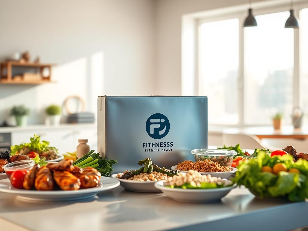Fitness Gerichte bestellen - Einfach & Gesund! - Ernährung & Rezepte - A vibrant well lit kitchen scene with an array of freshly prepared nutrient dense fitness 1